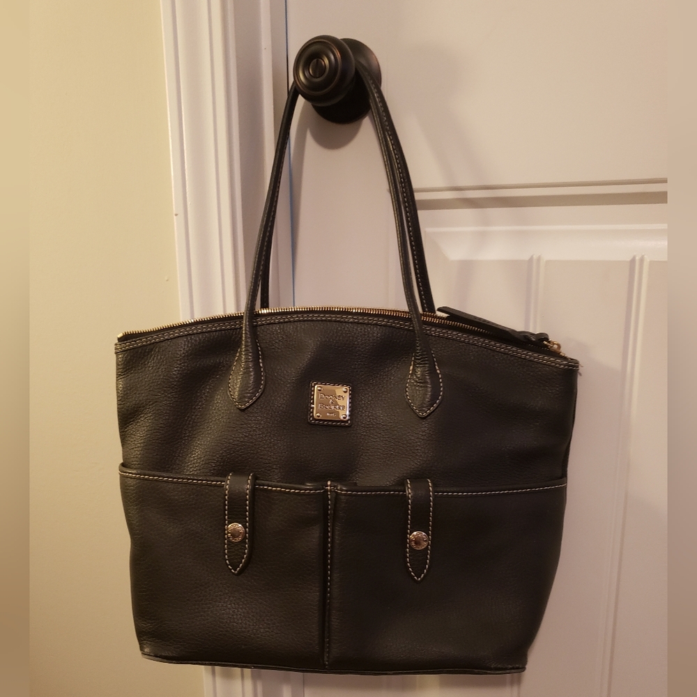 Dooney & Bourke Black Dillen Double Pocket Large Tote